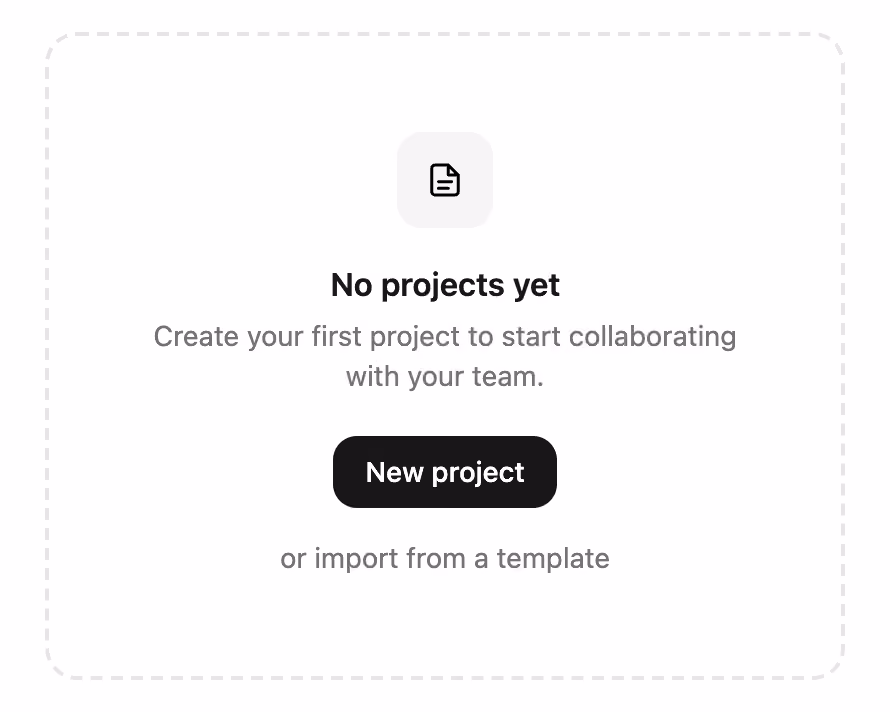 Rendered preview — Empty state