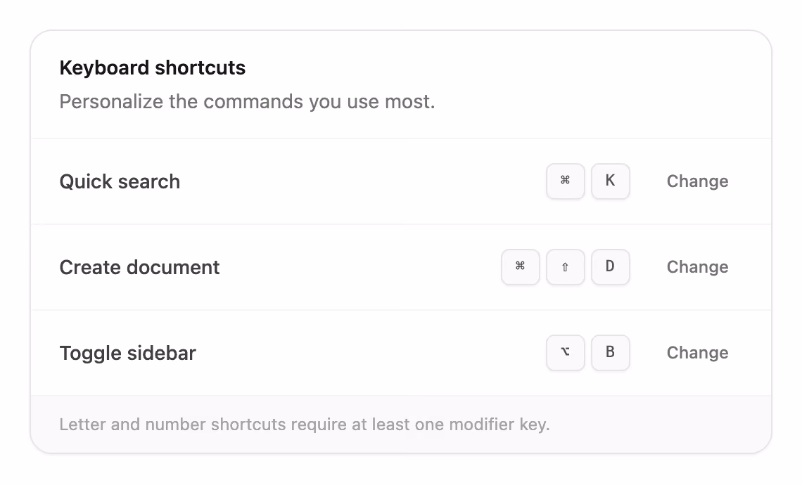 Rendered preview — Keyboard shortcut recorder