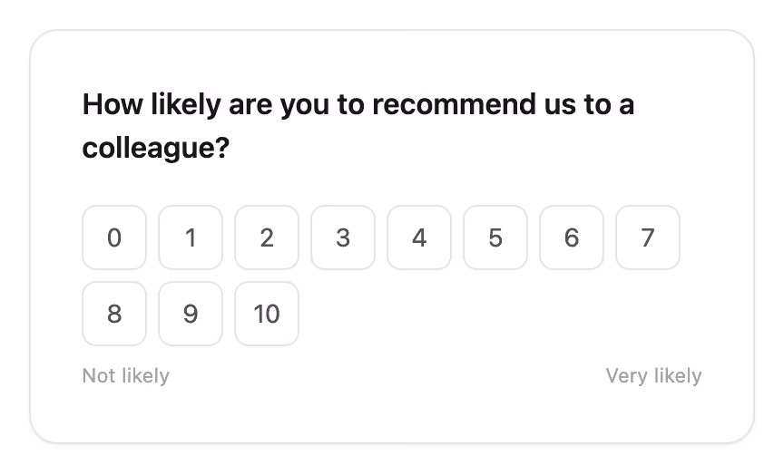 Rendered preview — Feedback rating widget