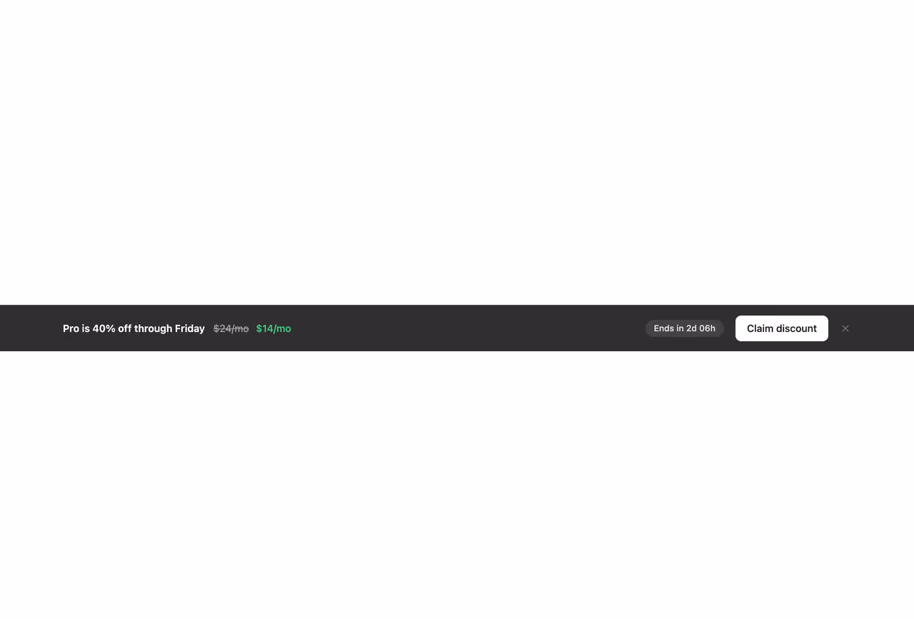 Rendered preview — Sticky bottom conversion bar