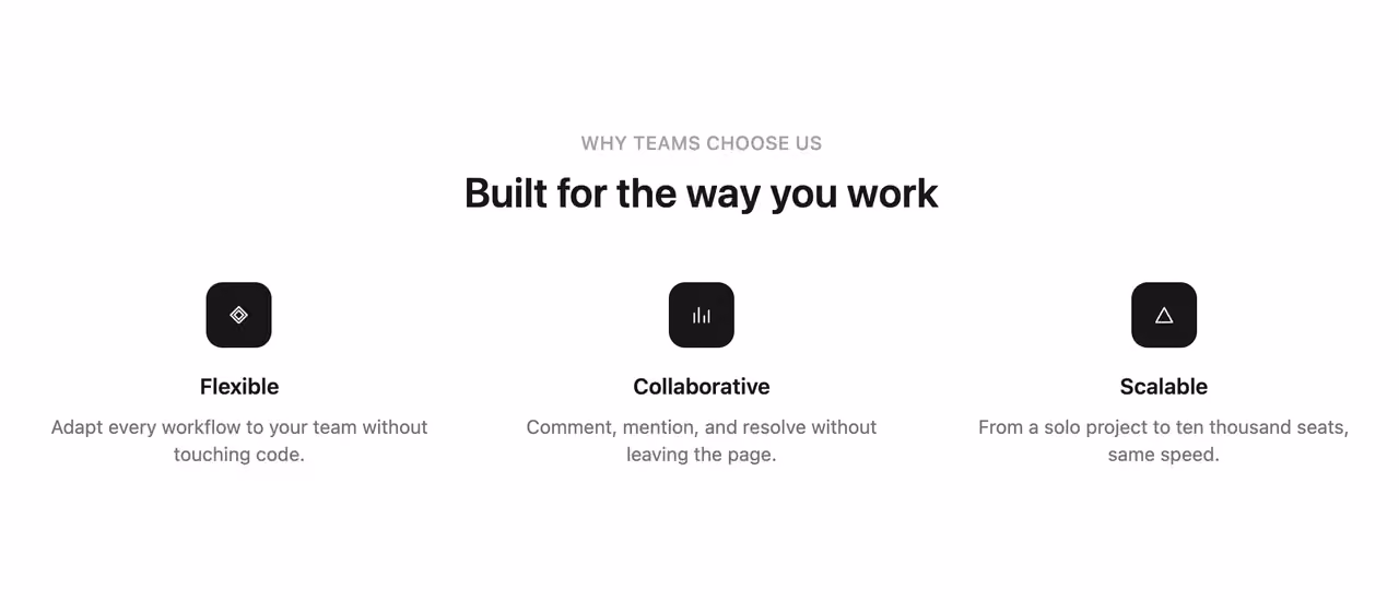 Rendered preview — Three-column icons