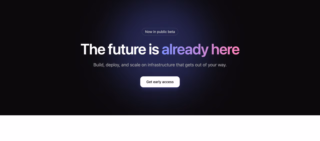 Rendered preview — Gradient spotlight