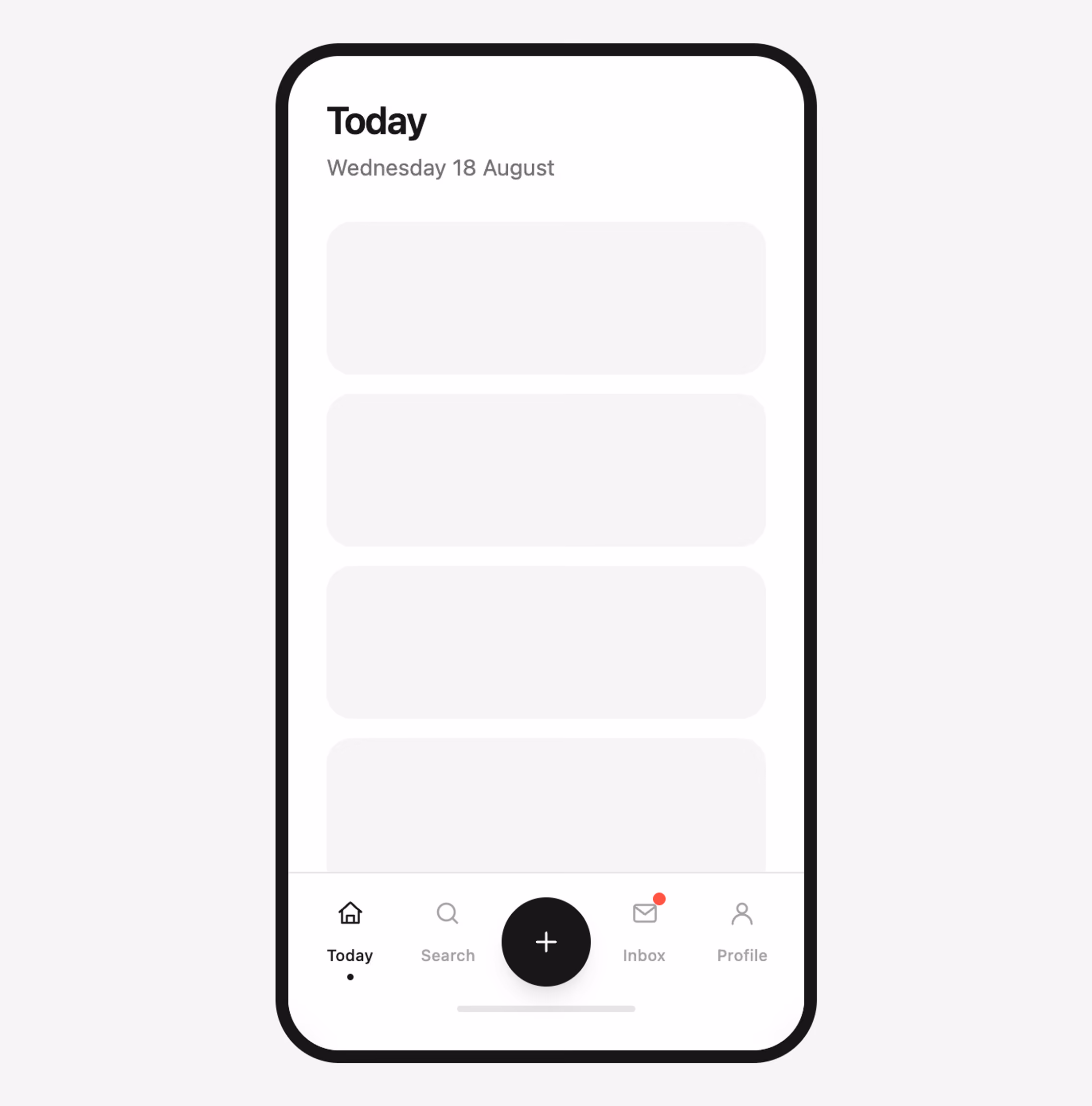 Rendered preview — Bottom tab bar