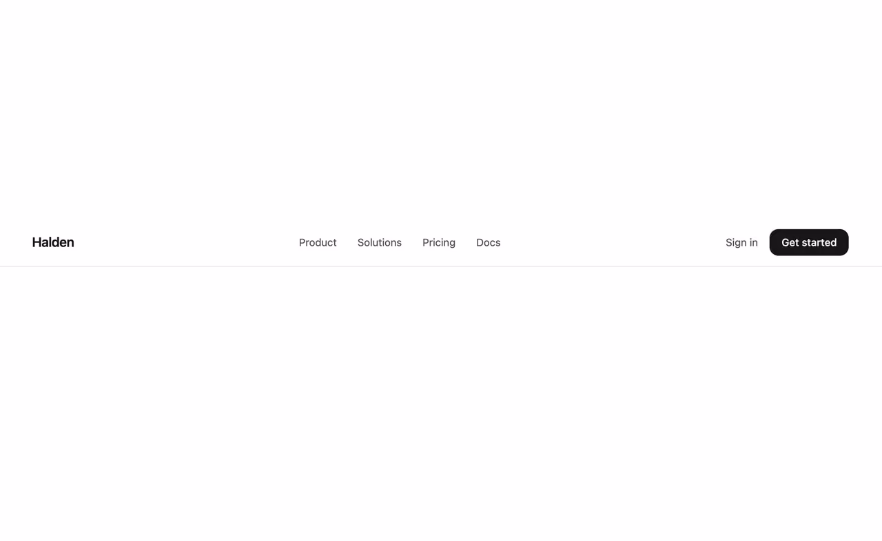 Rendered preview — Mobile drawer menu
