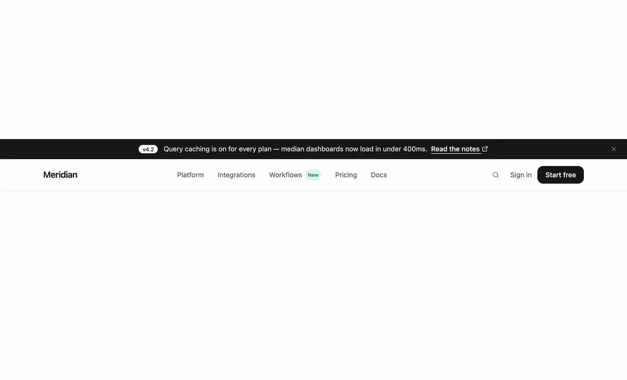 Rendered preview — Nav with announcement bar