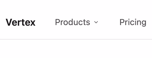 Rendered preview — Nav with mega dropdown