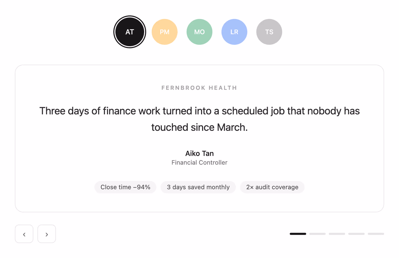 Rendered preview — Avatar tab quote switcher